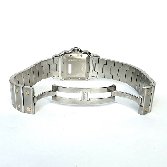 CARTIER SANTOS GALBEE 29mm Automatic 2 Tone 0.75TCW DIAMOND Watch NEW Model - Picture 7 of 11